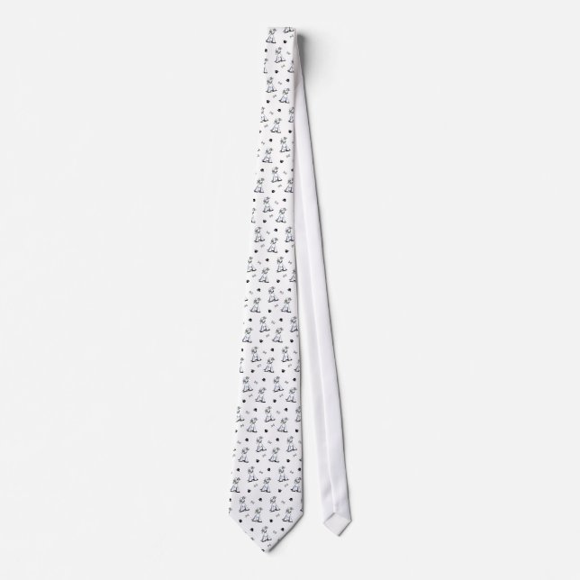 Bedlington Terrier Let's Play Neck Tie (Front)