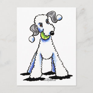 Bedlington Terrier Let's Play Postcard