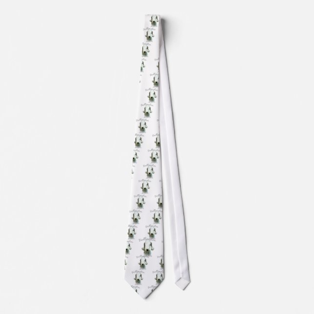 Bedlington Terrier Mom 2 Neck Tie (Front)