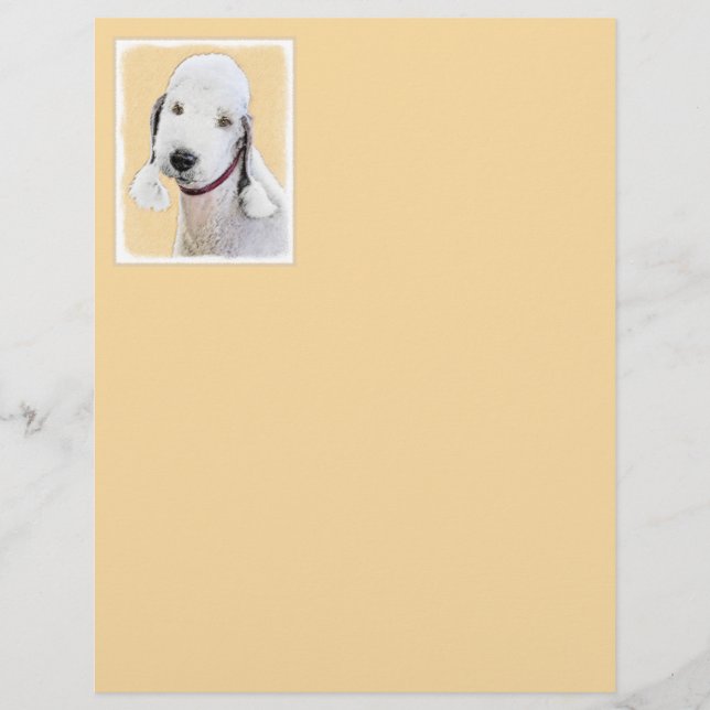 Bedlington Terrier Painting - Original Dog Art (Front)