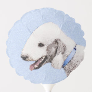 Bedlington Terrier Painting - Original Dog Art Balloon