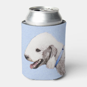 Bedlington Terrier Painting - Original Dog Art Can Cooler