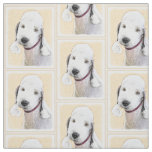 Bedlington Terrier Painting - Original Dog Art Fabric