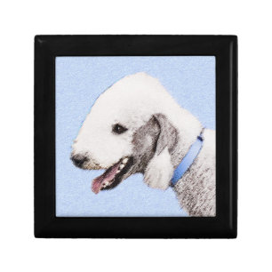 Bedlington Terrier Painting - Original Dog Art Gift Box