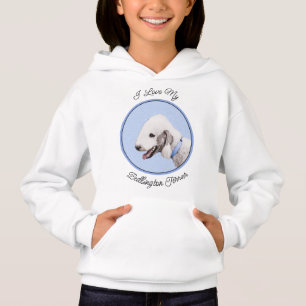 Bedlington Terrier Painting - Original Dog Art Hoodie