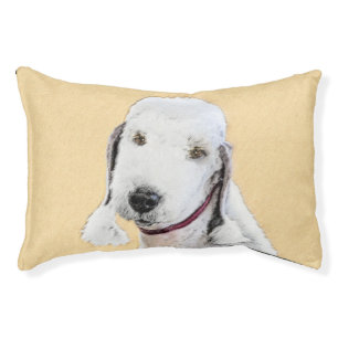 Bedlington Terrier Painting - Original Dog Art Pet Bed