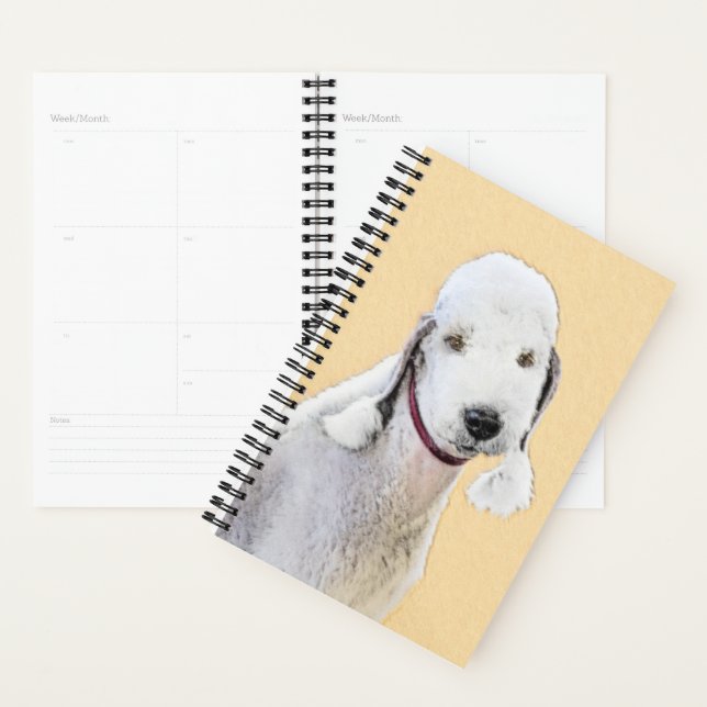 Bedlington Terrier Painting - Original Dog Art Planner (Display)