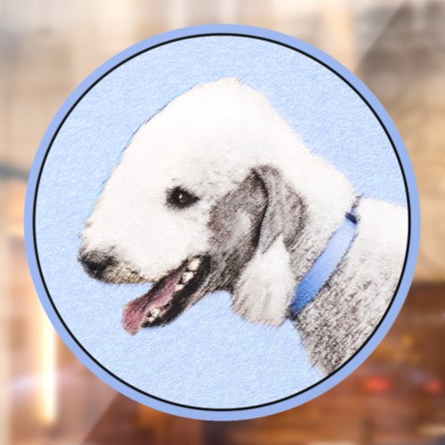 Bedlington Terrier Painting _ Original Dog Art Window Cling