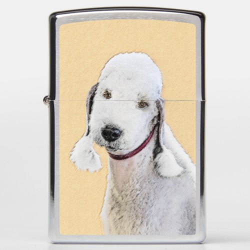 Bedlington Terrier Painting _ Original Dog Art Zippo Lighter