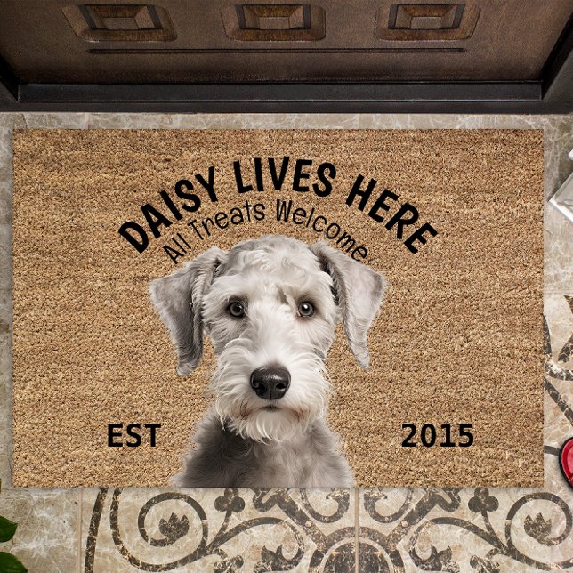 Bedlington Terrier Personalized Pet Doormat (Creator Uploaded)