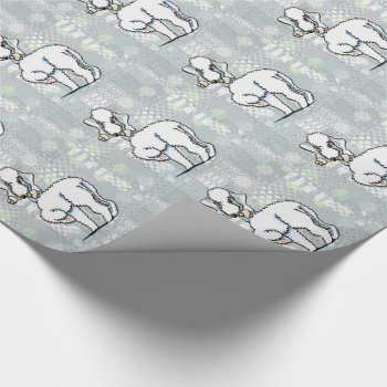 Bedlington Terrier Rosie Wrapping Paper by offleashart at Zazzle
