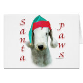 Bedlington Terrier Santa Paws (Front Horizontal)