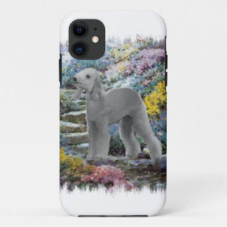 Bedlington Terrier Summer Garden Art iPhone 11 Case