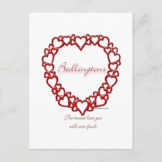 Bedlington Terrier True Love Postcard (Front)