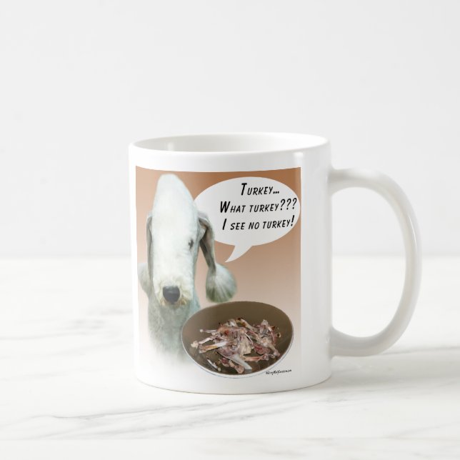 Bedlington Terrier Turkey Coffee Mug (Right)