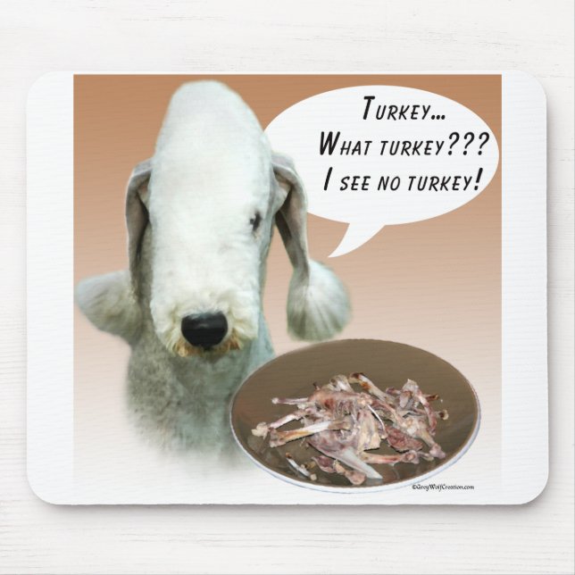 Bedlington Terrier Turkey Mouse Pad (Front)