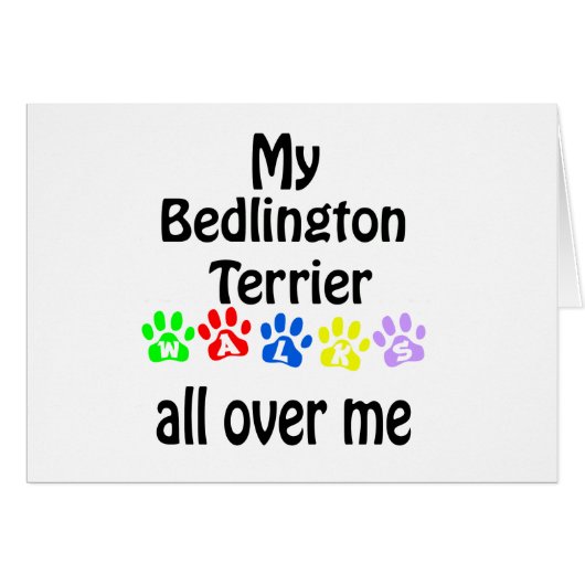 Bedlington Terrier Walks Design (Front Horizontal)