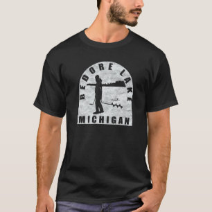 Bedore Lake Ice Fishing Michigan T-Shirt