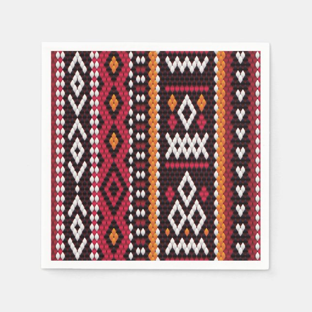 Bedouin Sadu Fabric Pattern Napkins (Front)
