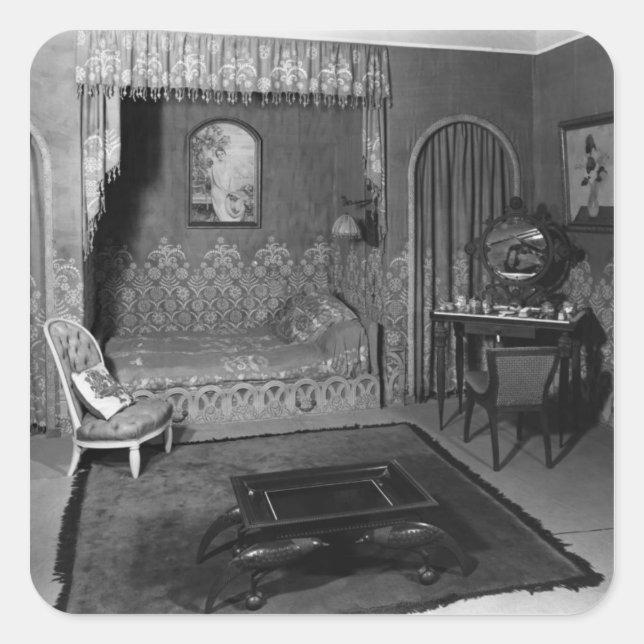 Bedroom belonging to Jeanne Lanvin  c.1920-25 Square Sticker (Front)