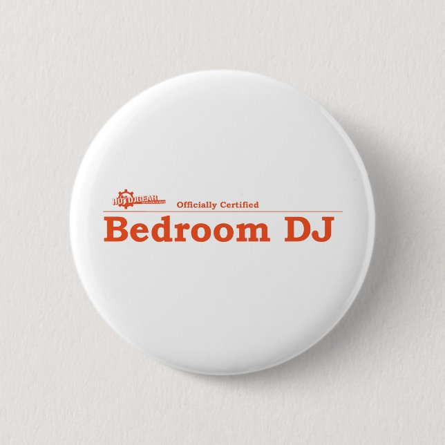 Bedroom DJ Certified Pinback Button (Front)