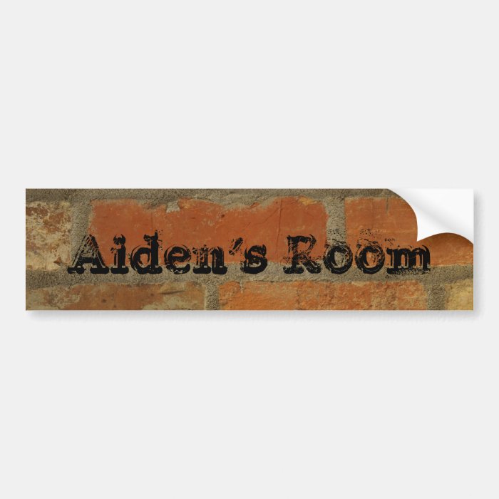 bedroom door name sticker bumper stickers