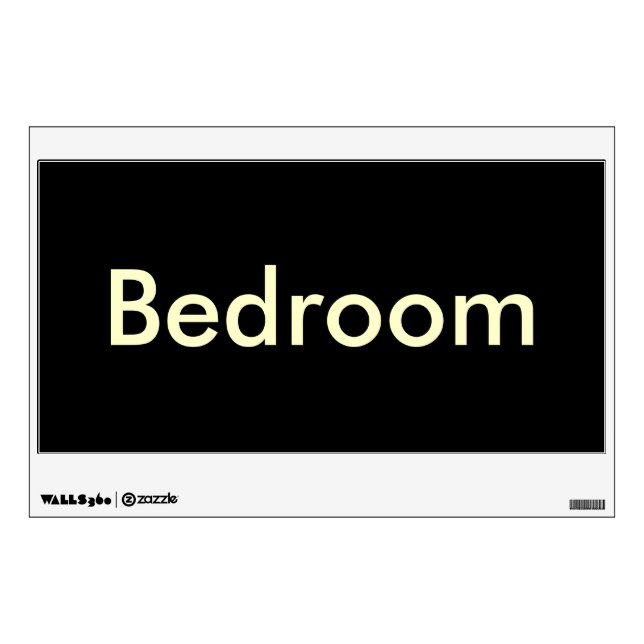 Bedroom Door Sign-Temporary/Reusable Wall Sticker (Front)