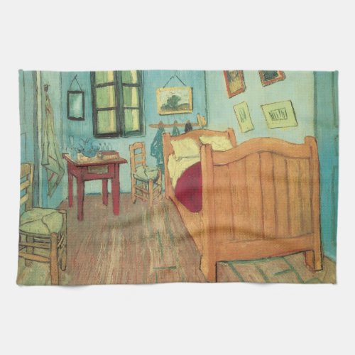 Bedroom in Arles by Vincent van Gogh Kitchen Towel