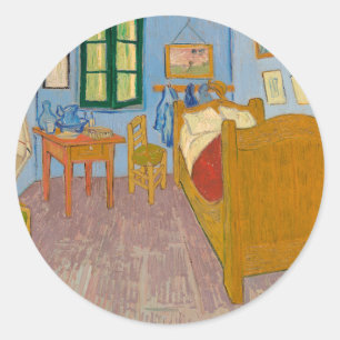 Bedroom in Arles   Vincent van Gogh Classic Round Sticker