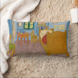 Bedroom in Arles | Vincent van Gogh Lumbar Pillow<br><div class="desc">Bedroom in Arles (1889) by Vincent van Gogh is a captivating depiction of the artist's simple bedroom in his house in Arles, France. The painting features bold, expressive colors and distorted perspectives, emphasizing the emotional intimacy of the space. The furniture and decor—such as the wooden bed, chairs, and framed artworks—are...</div>