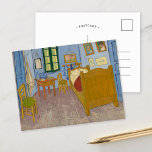 Bedroom in Arles | Vincent Van Gogh Postcard<br><div class="desc">Bedroom in Arles (1889) by Dutch post-impressionist artist Vincent Van Gogh. Original fine art painting is an oil on canvas depicting an interior scene of Vincent's bedroom in Arles from an unusual warped perspective. The bright and bold use of color in this piece is typical of the vibrant palette he...</div>