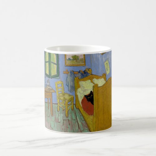 Bedroom in Arles with a black cat _ Van Gogh Coffee Mug