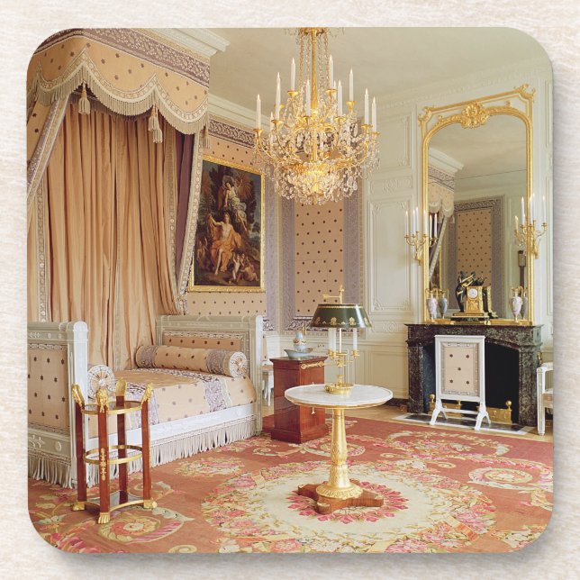 Bedroom in the Grand Trianon (photo) Beverage Coaster (Front)