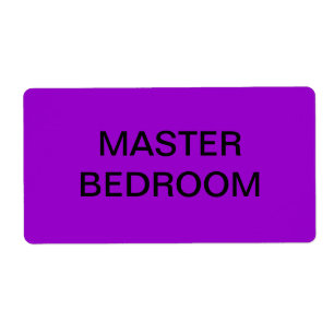 Bedroom Packing & Moving Label