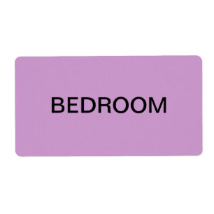 Bedroom Packing & Moving Label