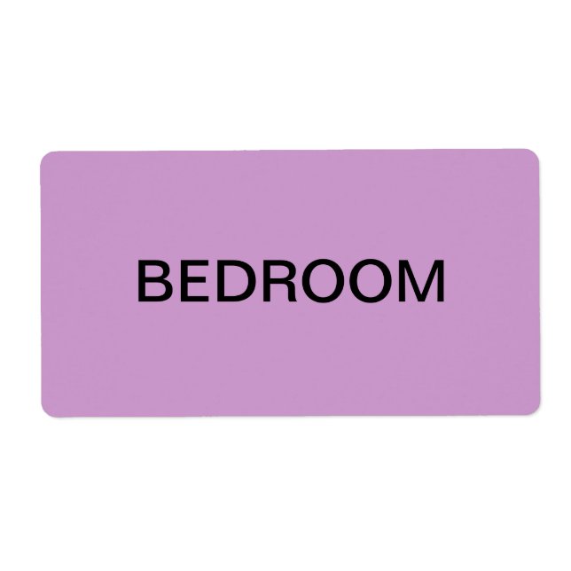 Bedroom Packing & Moving Label (Front)