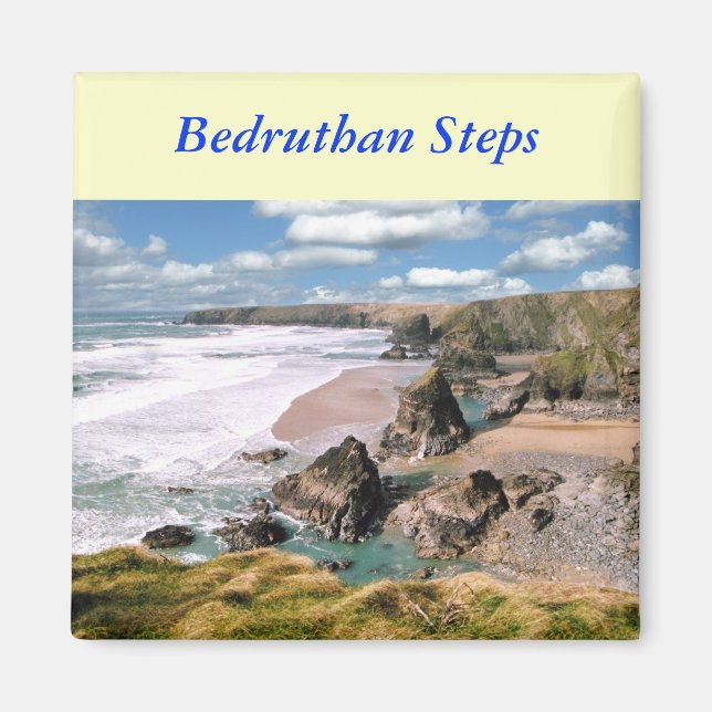 Bedruthan Steps, Cornwall Magnet (Front)