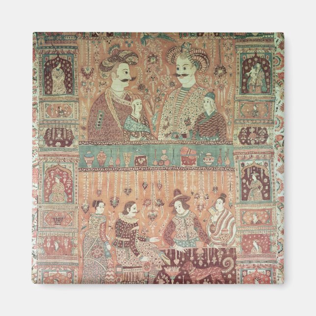 Bedspread depicting native potentates magnet (Front)