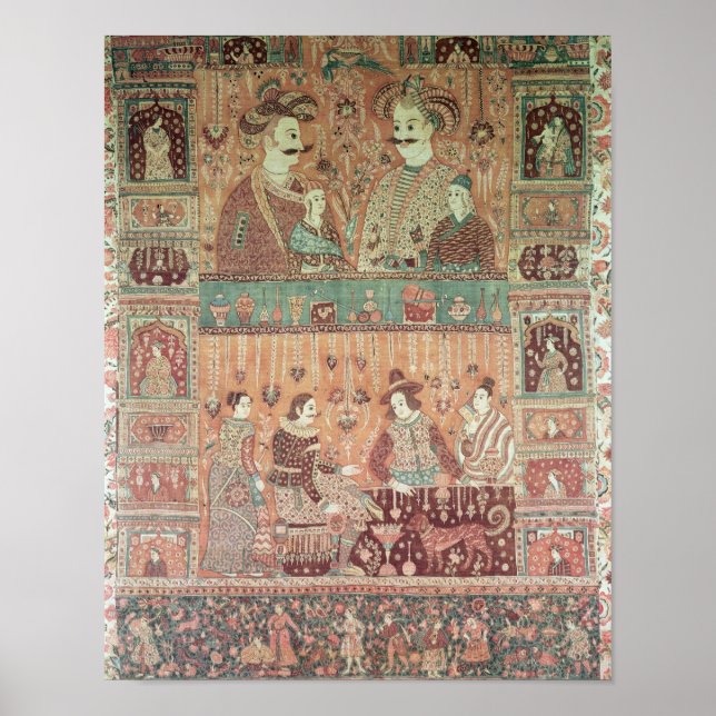 Bedspread depicting native potentates poster (Front)