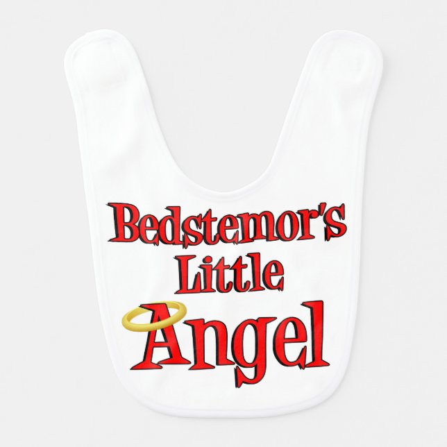 Bedstemor's Little Angel Danish Grandchild Baby Bib (Front)