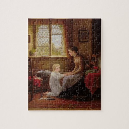 Bedtime 1890 oil on panel jigsaw puzzle