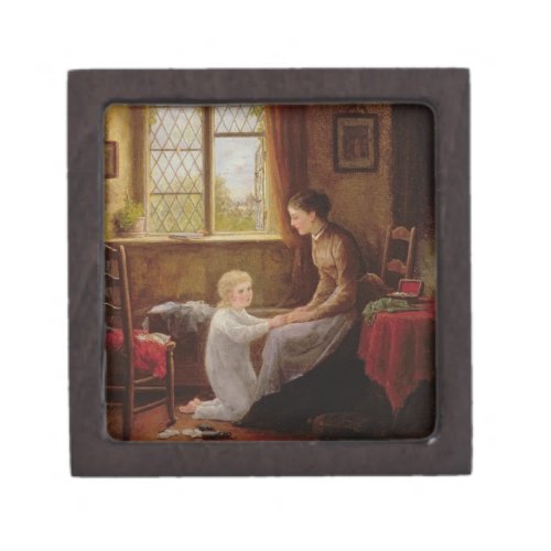 Bedtime 1890 oil on panel keepsake box