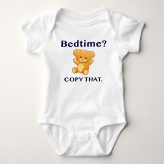Bedtime? Copy That. Baby Bodysuit