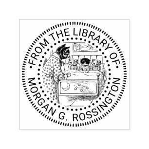 Bedtime For Kittens Drawing Library Book Name Self-inking Stamp