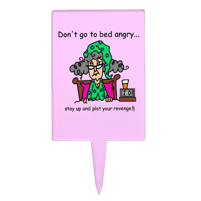 Bedtime Humor Cake Topper (Front)