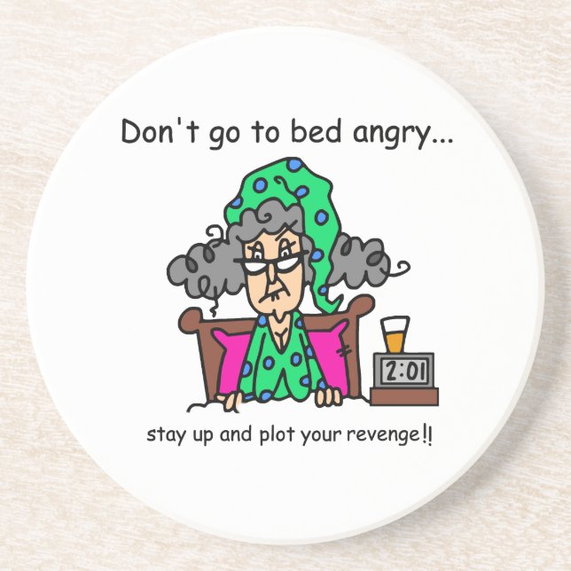 Bedtime Humor Drink Coaster (Front)