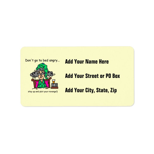 Bedtime Humor Label (Front)