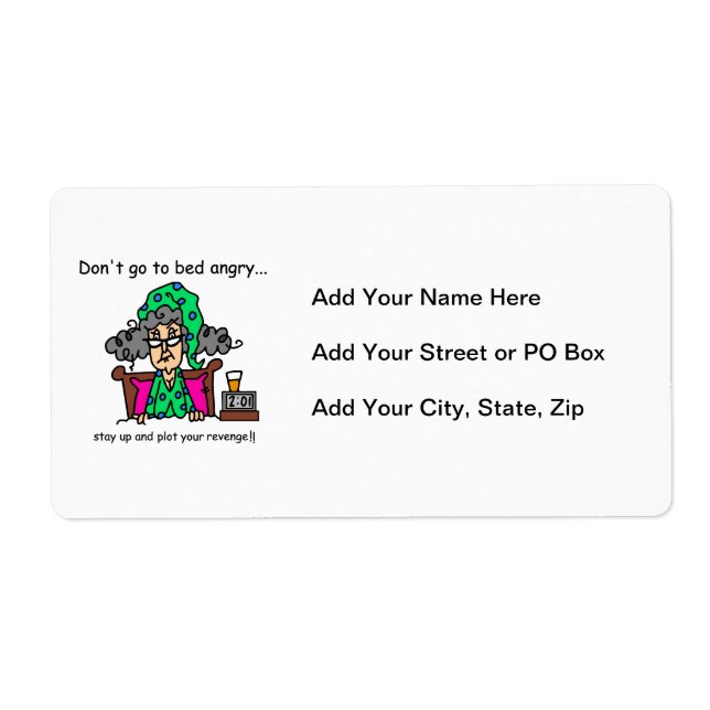 Bedtime Humor Label (Front)