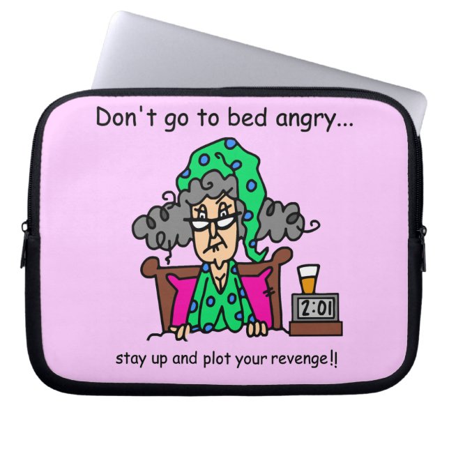 Bedtime Humor Laptop Sleeve (Front)