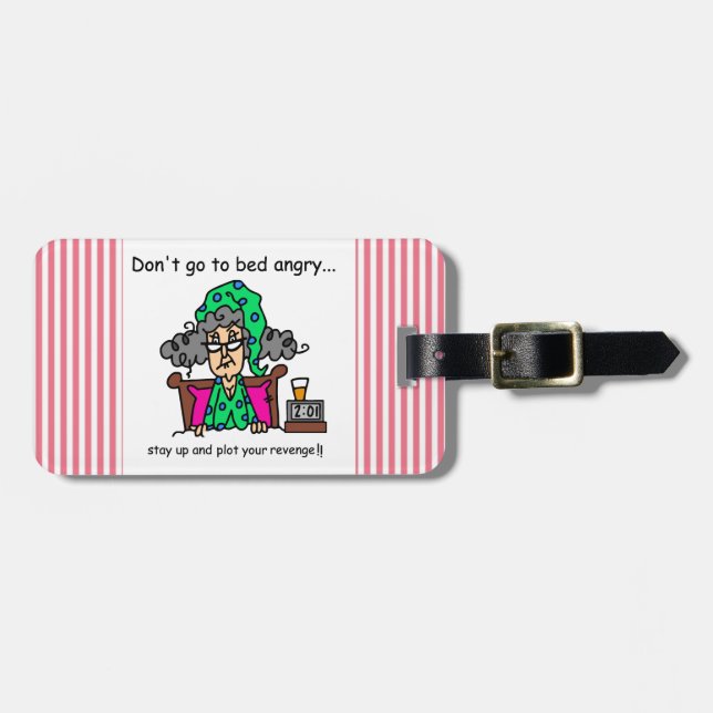 Bedtime Humor Luggage Tag (Front Horizontal)